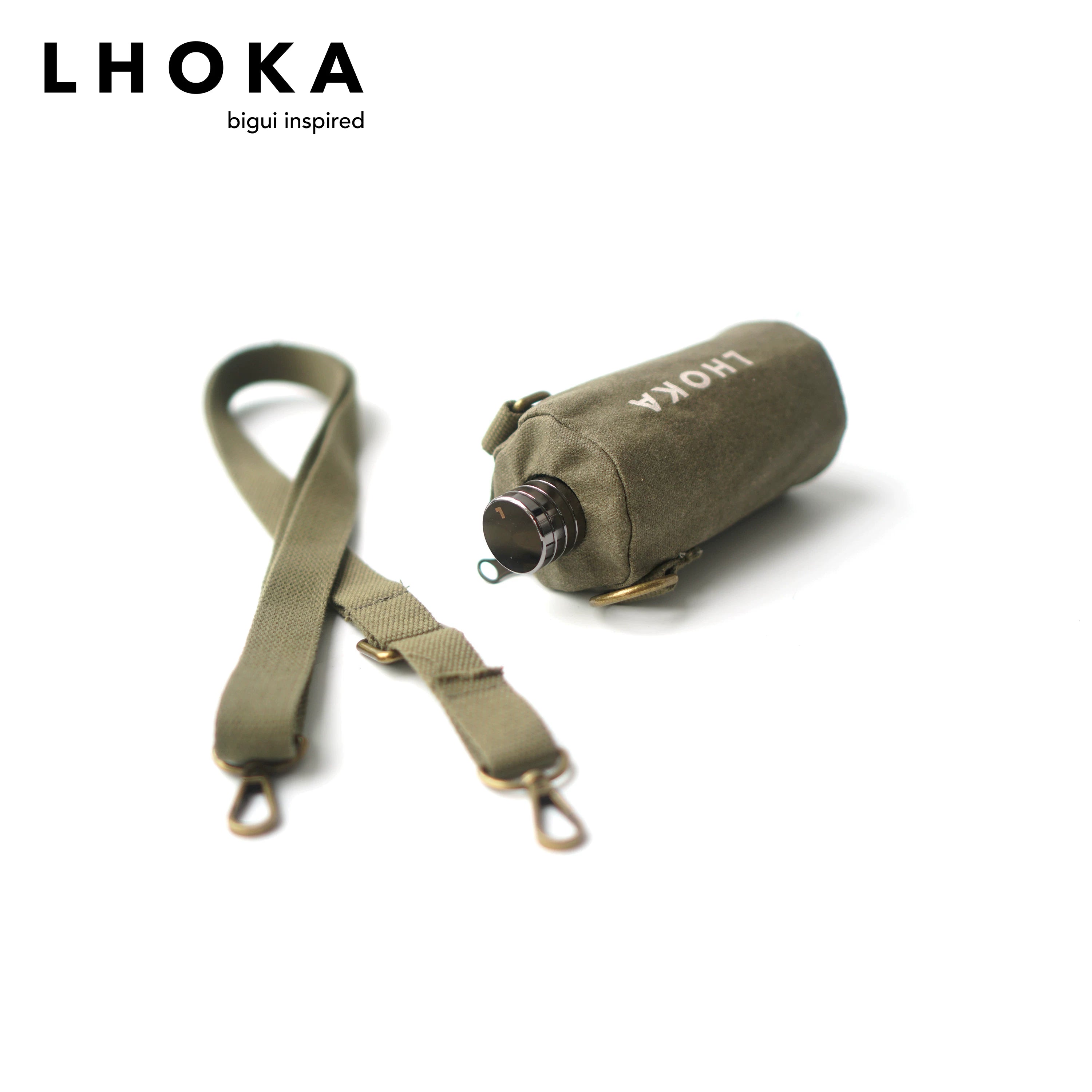 Large Canvas Hip Flask - product detail view 8