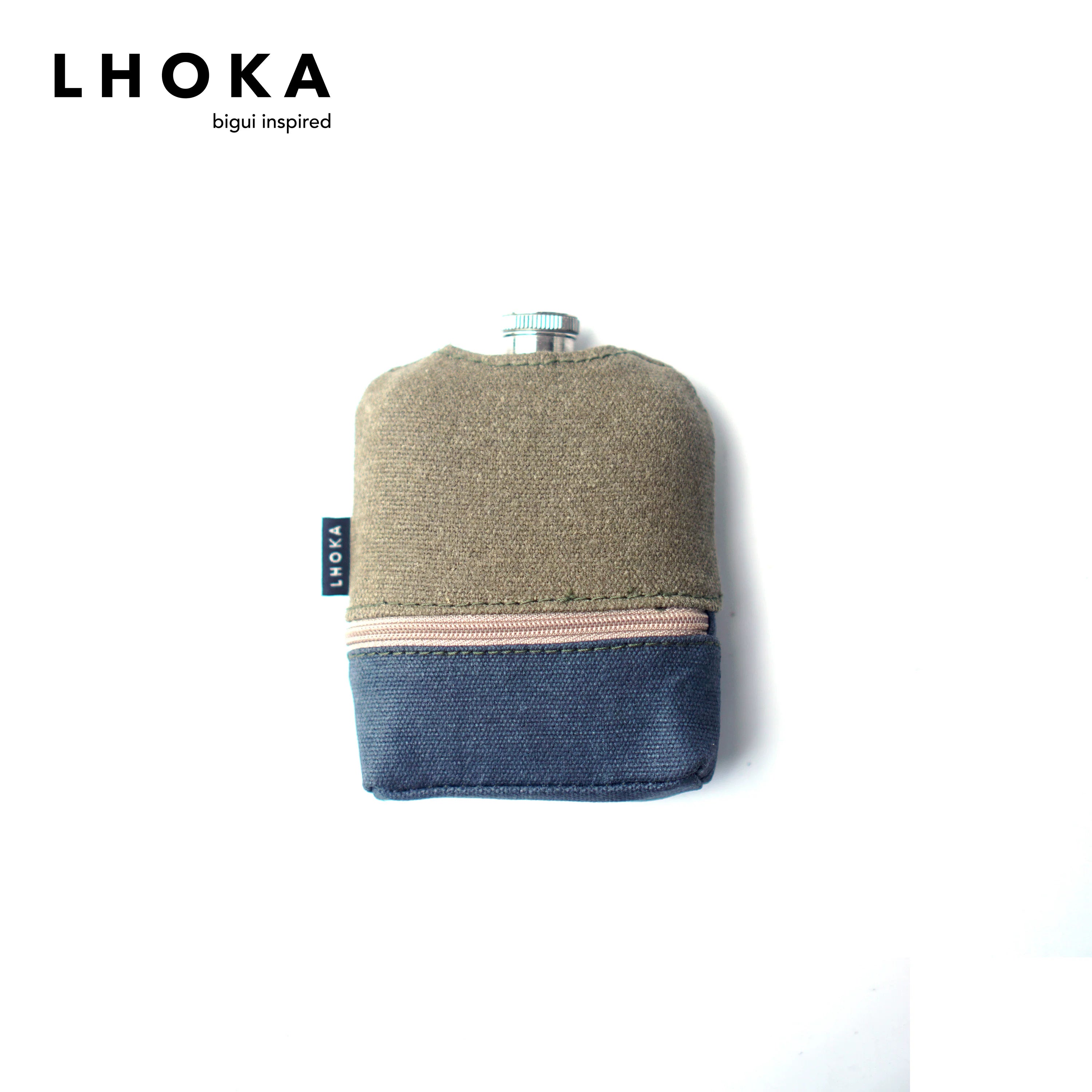 Bold Canvas Hip Flask Set - product detail view 8
