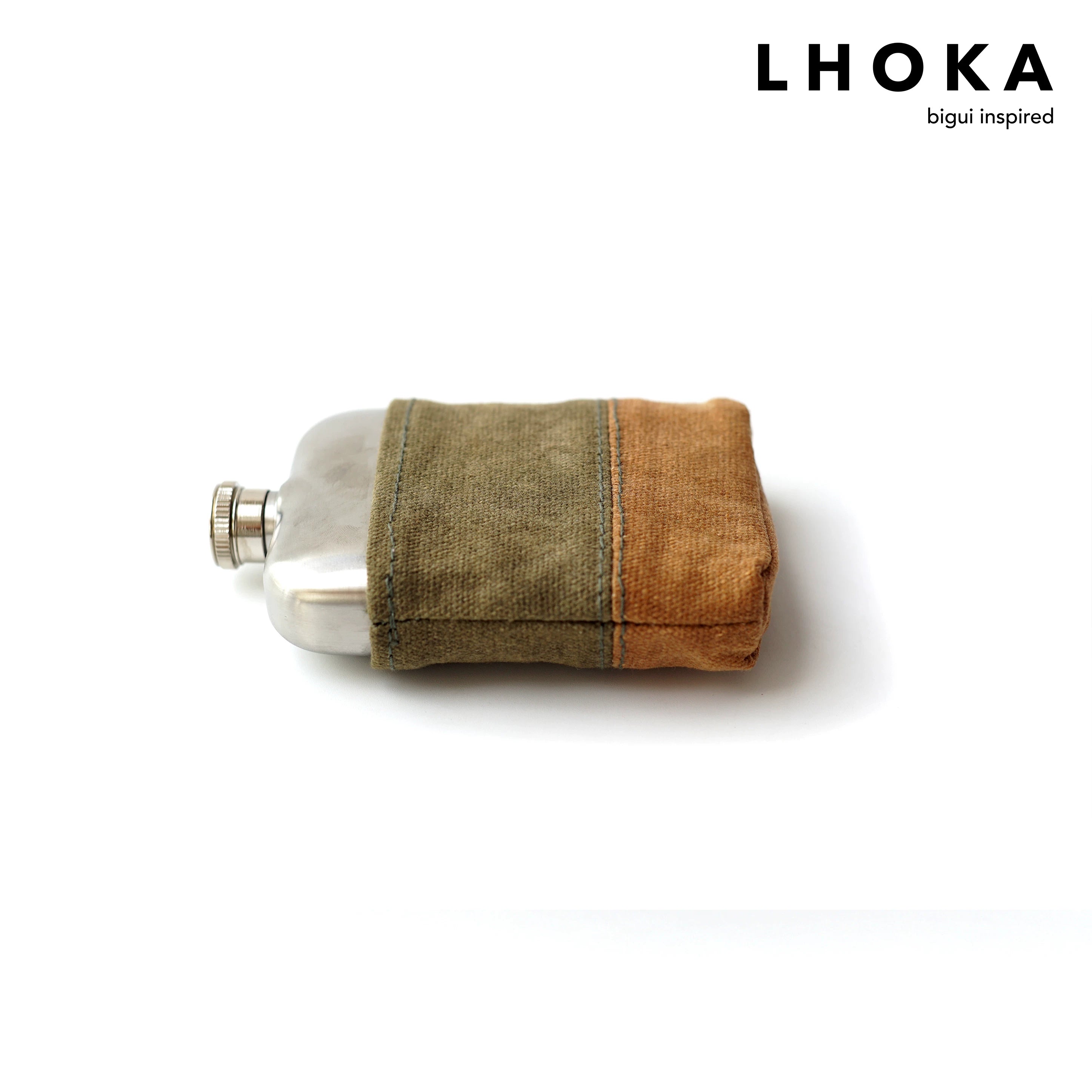 Bold Basic Canvas Hip Flask - product detail view 7