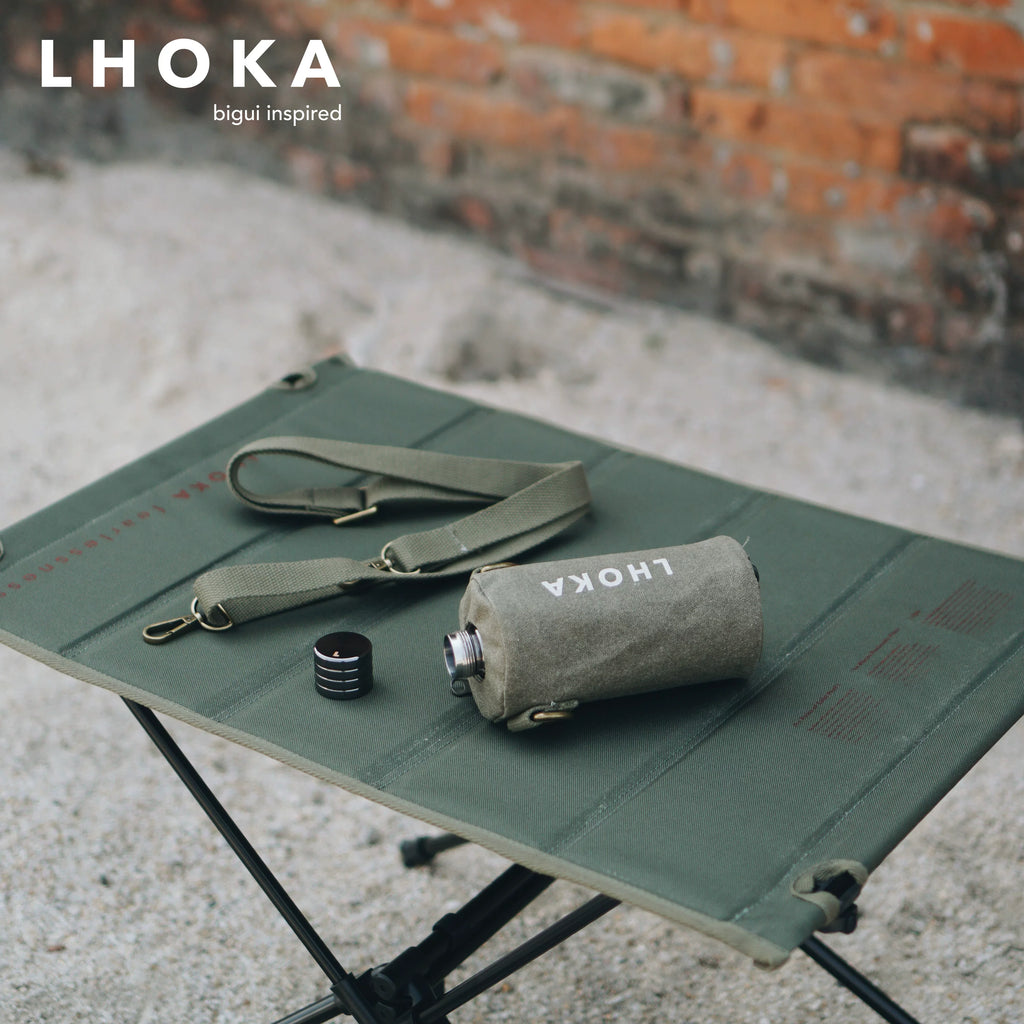 Large Canvas Hip Flask - product detail view 3