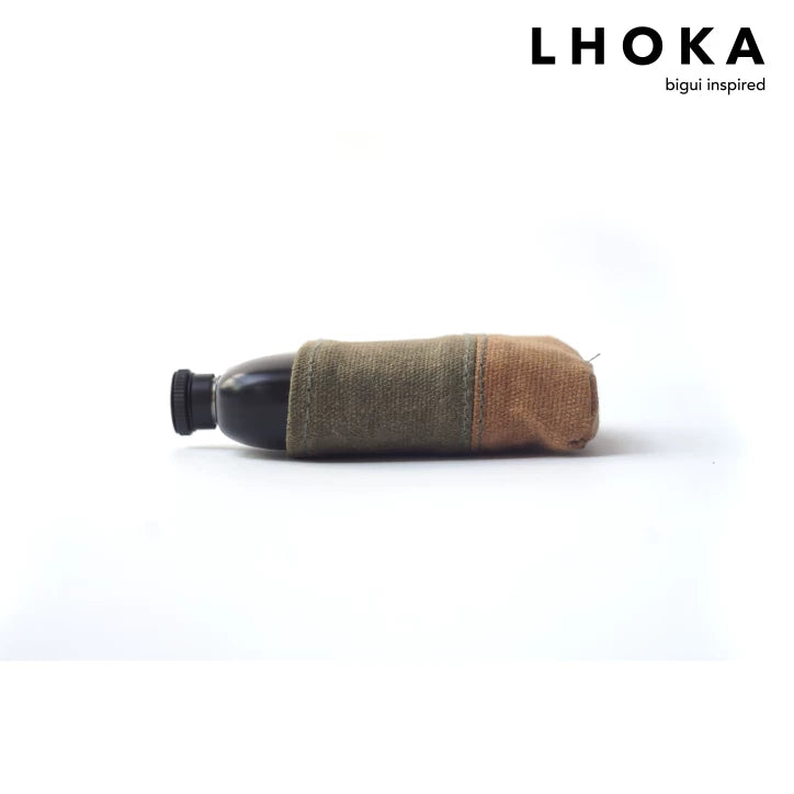 Bold Basic Canvas Hip Flask - product detail view 8