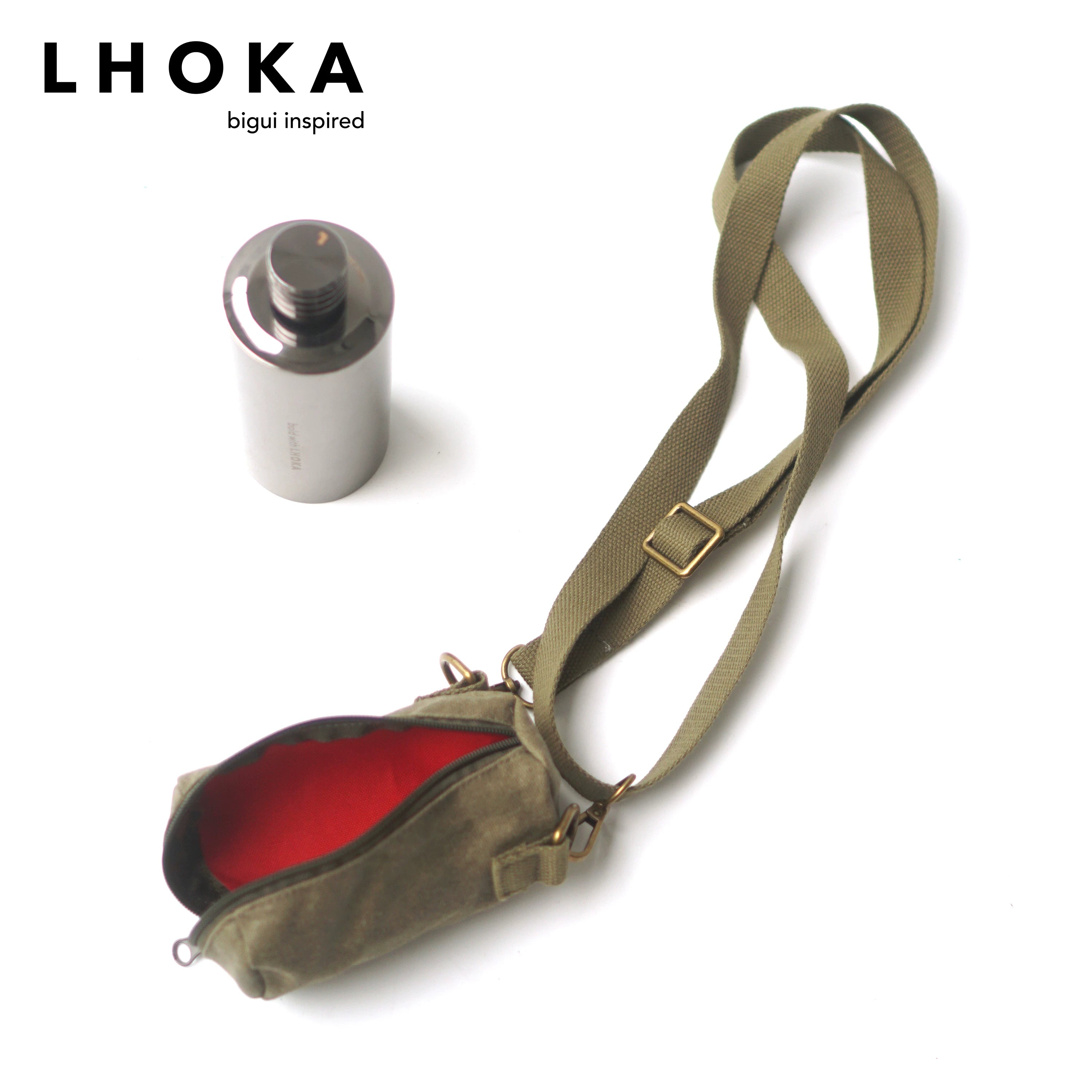 Large Canvas Hip Flask - product detail view 5