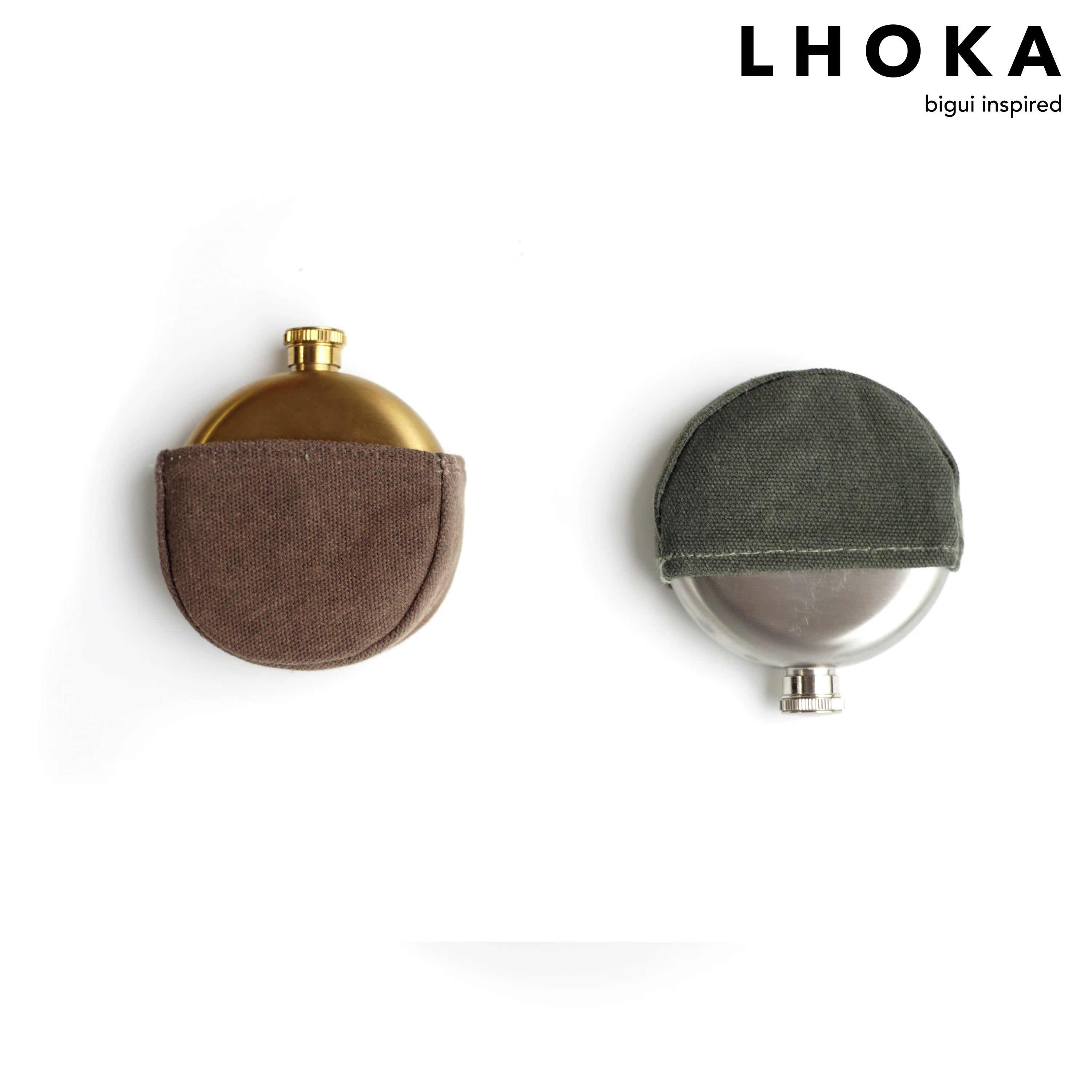 Bold Basic Round Hip Flask - main product view