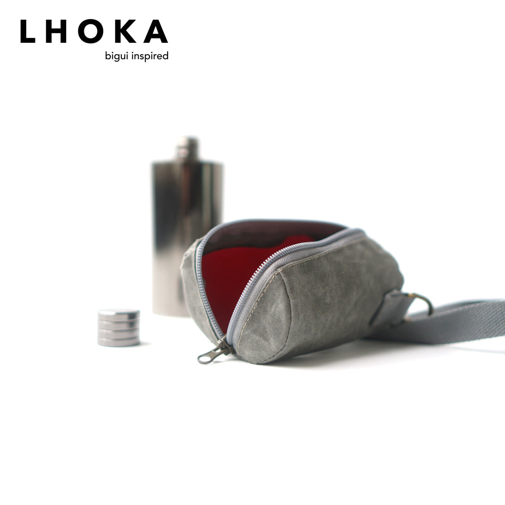 Large Canvas Hip Flask - main product view