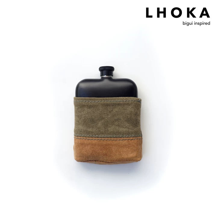 Bold Basic Canvas Hip Flask - main product view