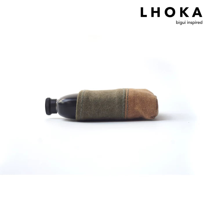 Bold Basic Canvas Hip Flask - product detail view 2