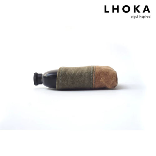 Bold Basic Canvas Hip Flask - product detail view 2